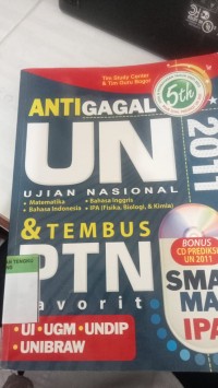 Image of ANTI GAGAL UN SMA/MA IPA DAN TEMBUS PTN FAVORIT 2011